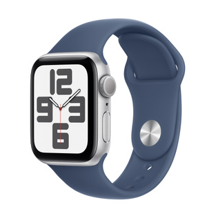 Buy Apple Watch SE GPS, 40mm Silver Aluminium Case with Denim 
