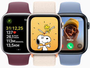 Varios modelos de Apple Watch formando un c&iacute;rculo.
