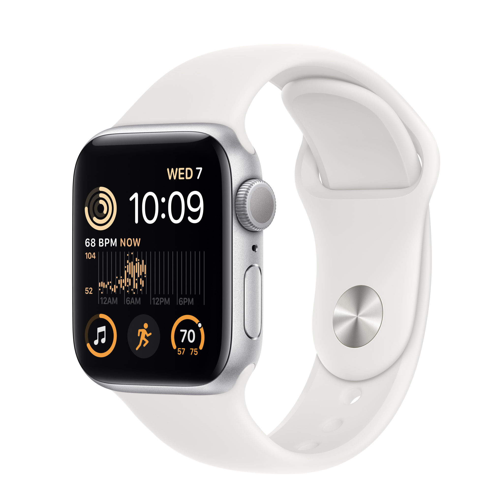 Apple Watch SE GPS 40mm Silver Aluminum Case with White Sport Band - S/M Apple Watch SE GPS 40mm Silver Aluminum Case with White Sport Band - S/M