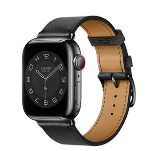 Buy Apple Watch Hermès Series 8 GPS + Cellular, 41mm Space Black Stainless  Steel Case with Noir Swift Leather Single Tour