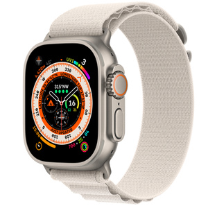 Apple Watch Ultra GPS + Cellular, 49mm Titanium Case with Starlight Alpine  Loop - Large