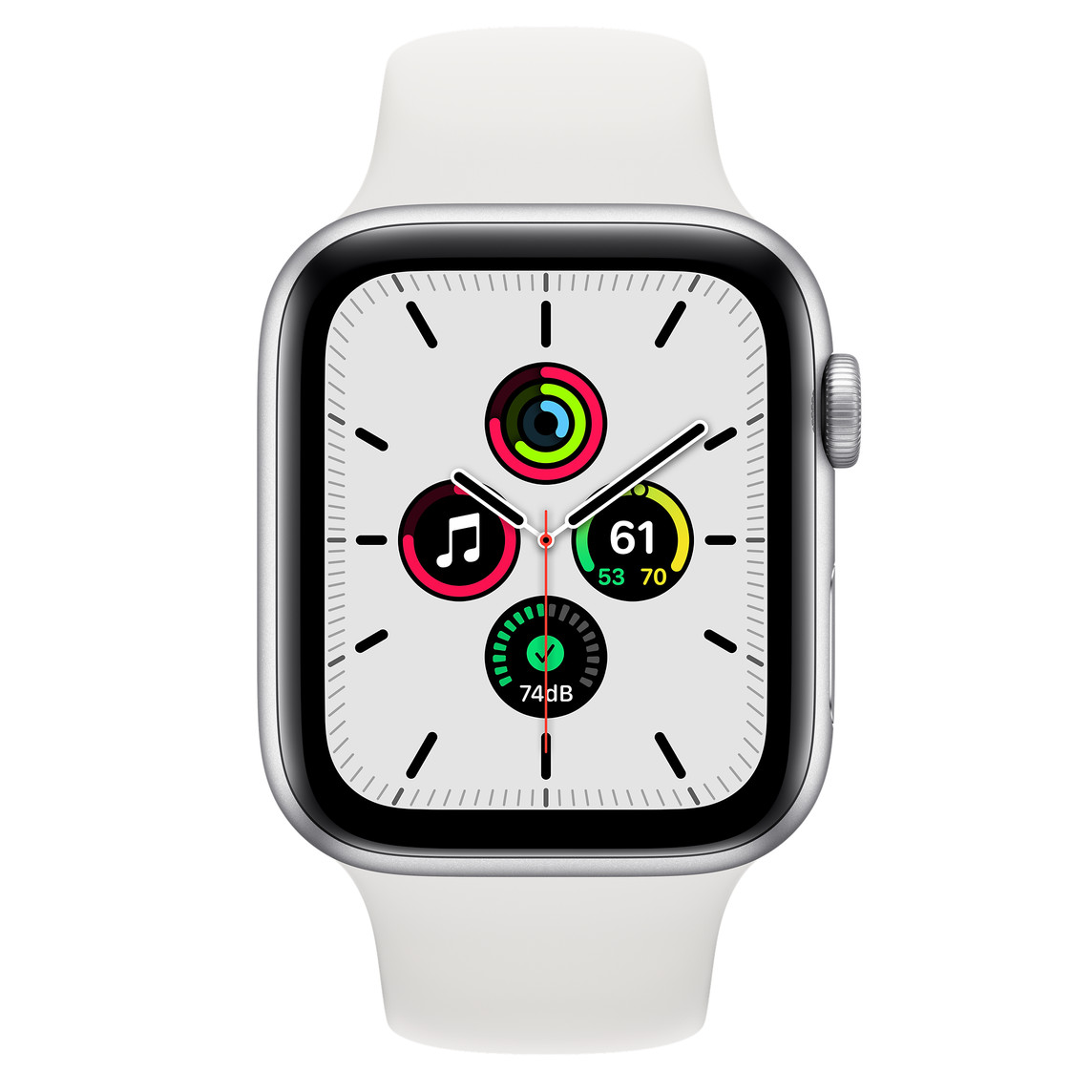 Refurbished Apple Watch SE GPS, 44mm Silver Aluminum Case with Refurbished Apple Watch SE GPS, 44mm Silver Aluminum Case with