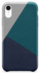 Native Union CLIC Marquetry Leather Case for iPhone XR - Blue - Apple (CA)