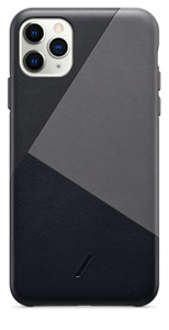 Native Union CLIC Marquetry Leather Case for iPhone 11 Pro Max - Black