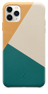 Native Union CLIC Marquetry Leather Case for iPhone 11 Pro Max - Green