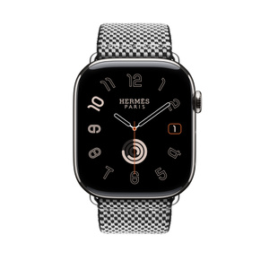 Apple Watch Hermès - 46mm Noir/Écru Toile H Single Tour - Apple