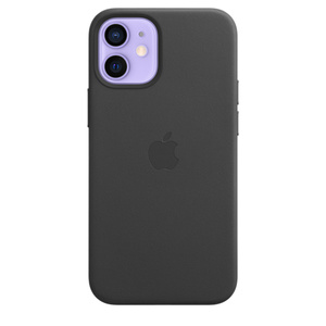 Iphone 12 Mini Leather Case With Magsafe Black Apple