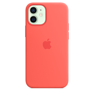 Iphone 12 Mini Silicone Case With Magsafe Pink Citrus Apple