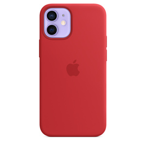 Iphone 12 Mini Silicone Case With Magsafe Product Red Apple