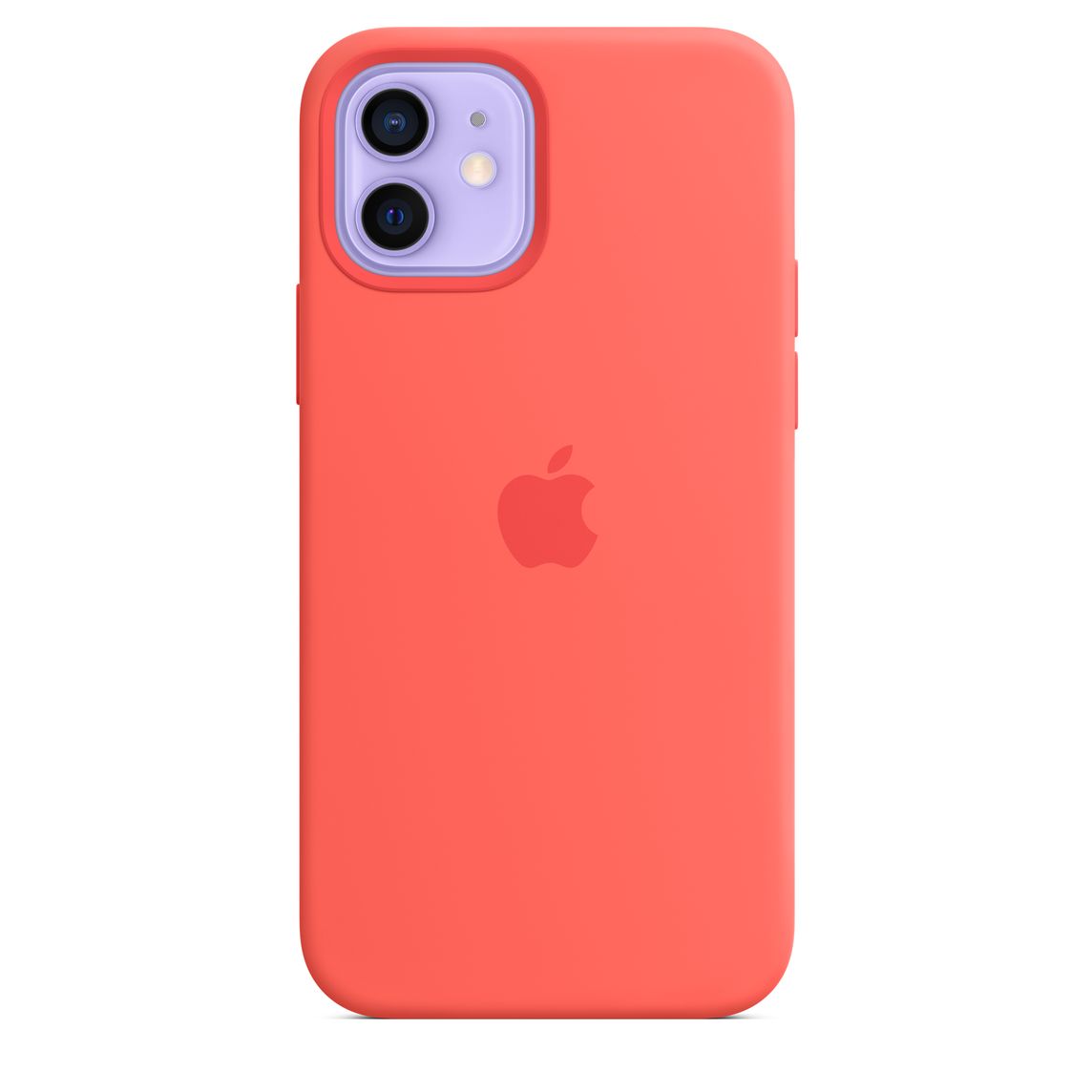 iphone 12 12 pro silicone case with magsafe pink citrus
