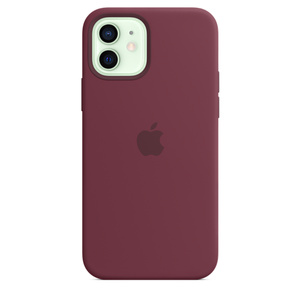 Iphone 12 12 Pro Silicone Case With Magsafe Plum Apple