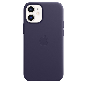 Iphone 12 Mini Leather Case With Magsafe Deep Violet Apple