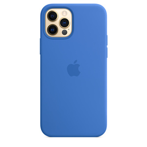 Iphone 12 12 Pro Silicone Case With Magsafe Capri Blue Apple