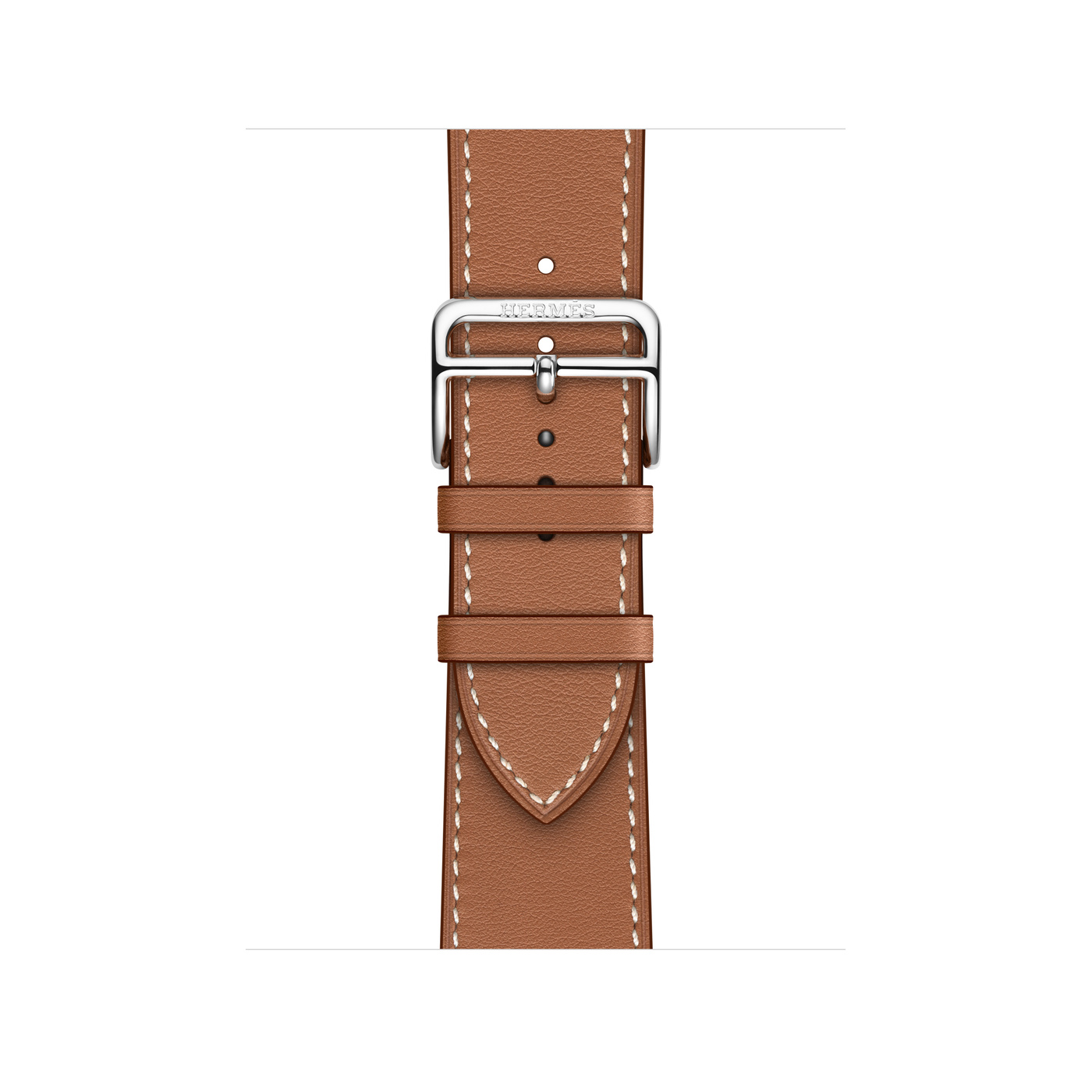 Apple Watch Hermès Series 8 GPS + Cellular, 41mm Silver Stainless Steel Case with Gold Swift Leather Single Tour Apple Watch Hermès Series 8 GPS + Cellular, 41mm Silver Stainless Steel Case with Gold Swift Leather Single Tour
