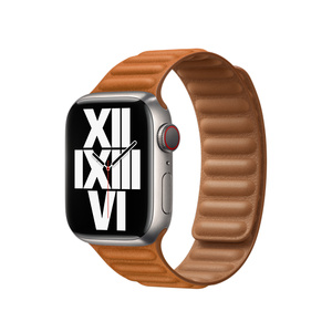 41mm Golden Brown Leather Link S M Apple