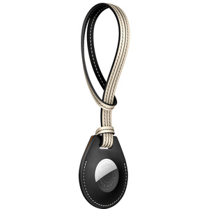 AirTag Hermès Noir Swift Bag Charm with Black Strap - Apple (CA)