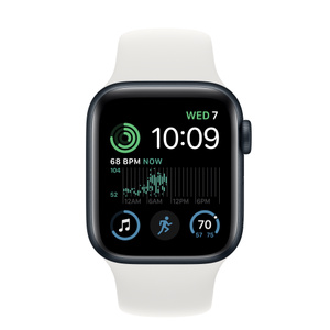 apple watch black with white band