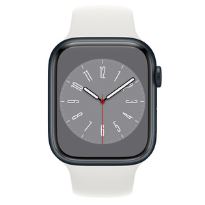 apple watch black with white band