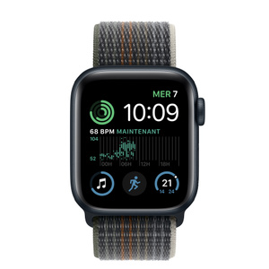 Apple Watch SE GPS Boîtier 40 mm en aluminium minuit Bracelet sport