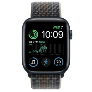 Apple Watch SE GPS, 44mm Midnight Aluminum Case with Midnight Sport