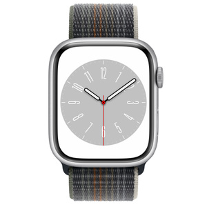 Apple Watch Series 8 GPS, 45mm Silver Aluminum Case with Midnight Sport