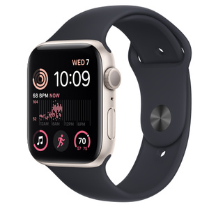 Buy Apple Watch SE GPS, 44mm Starlight Aluminum Case with Midnight Sport  Band - Extra Large - Apple