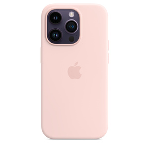 iPhone 14 Pro Silicone Case with MagSafe Chalk Pink Apple
