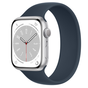 Buy Apple Watch Series 8 GPS, 45mm Silver Aluminum Case with Storm Blue  Solo Loop - Size 1 - Apple