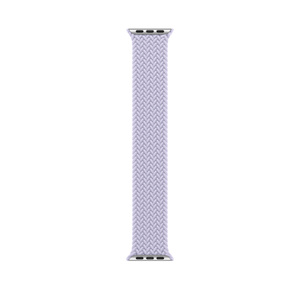 Purple Fog (pale mauve) Braided Solo Loop band, woven polyester and silicone threads with no clasps or buckles