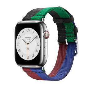 Apple Watch Hermès - 45mm Rouge H/Bleu Saphir Casaque Single Tour