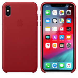 Iphone Xs Max Leather Case Product Red Apple