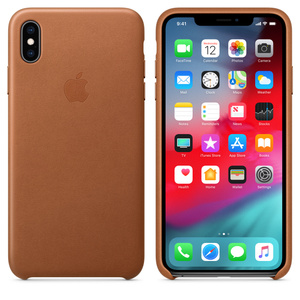 Iphone Xs Max Leather Case Saddle Brown Apple