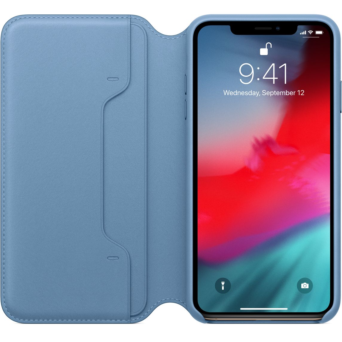 iphone xs leather case - cape cod blue iphone xs leather case - cape cod blue
