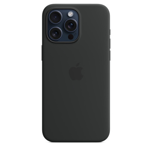 iPhone 15 Pro Max Silicone Case with MagSafe - Black - Apple