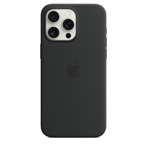 iPhone 15 Pro Max Silicone Case with MagSafe - Black - Apple