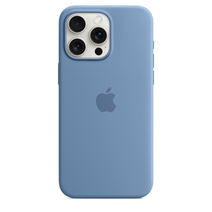 Apple iPhone 15 Pro Max Silicone Case with MagSafe - Winter Blue: Ultimate Protection