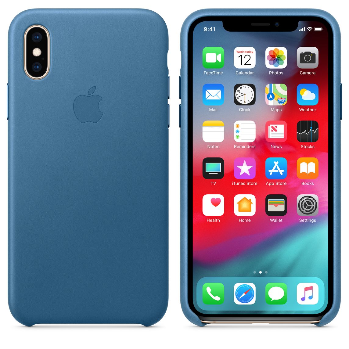 iphone xs leather case - cape cod blue iphone xs leather case - cape cod blue