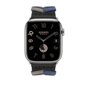 Apple Watch Hermès - 45mm Noir Bridon Single Tour - Apple
