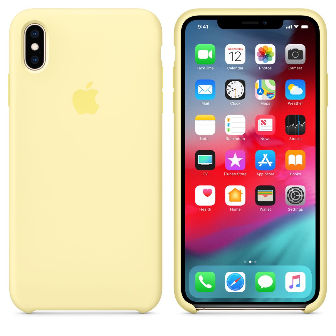 coque iphone xs max silicone jaune