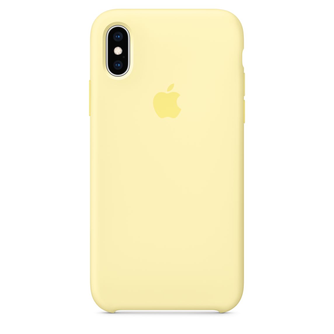 coque iphone xs jaune pastel