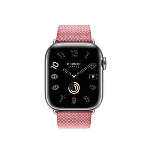 Apple Watch Hermès - 41mm Framboise/Écru Toile H Single Tour - Apple