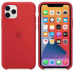 Iphone 11 Pro Silicone Case Product Red Apple