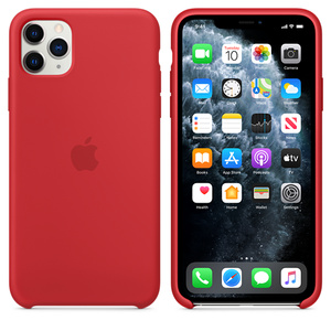 Iphone 11 Pro Max Silicone Case Product Red Apple Ca