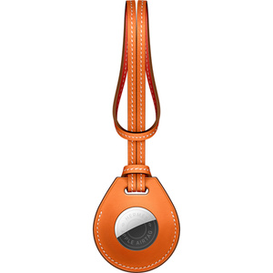 AirTag Hermès Orange Swift Bag Charm with Orange/Capucine Strap