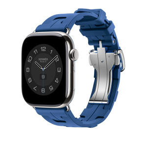 Apple Watch Hermès - 46mm Bleu de France Kilim Single Tour - Apple