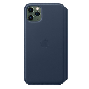 Iphone 11 Pro Max Leather Folio Deep Sea Blue Apple