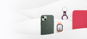 Paper hills surround Apple devices and accessories