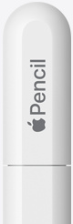 Apple Pencil (USB-C), end cap, engraving reads, Apple Pencil, the word Apple represented by an Apple logo