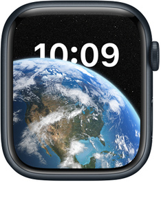 Front, 45mm Case, edge-to-edge display, rounded corners, Digital Crown dial