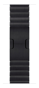 Space Black Link Bracelet strap, stainless steel links with butterfly closure